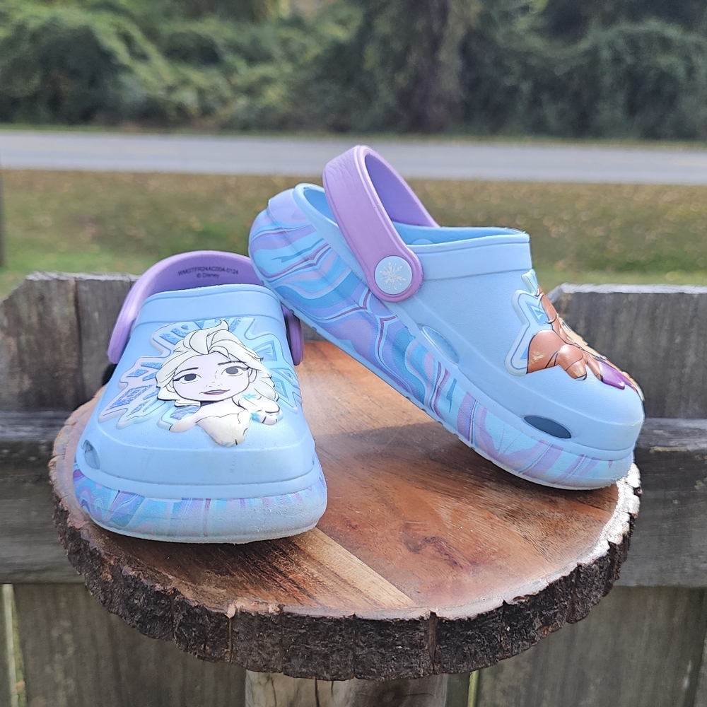 Disney Frozen Kids Slippers - Light Blue and Lavender